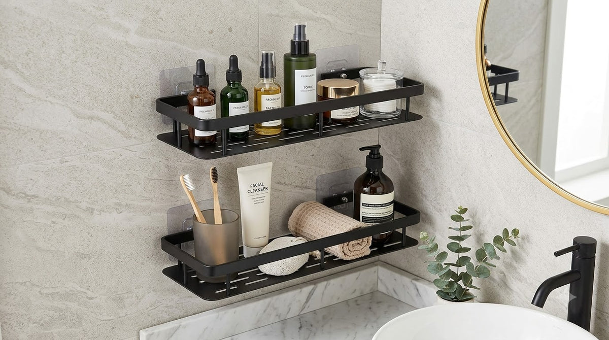 Wall-Mounted Self-Adhesive Storage Organizer (Pack of 2)