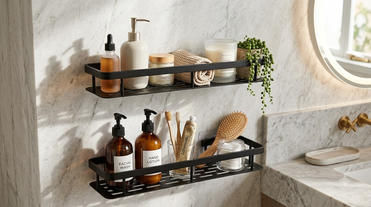 Wall-Mounted Self-Adhesive Storage Organizer (Pack of 2)