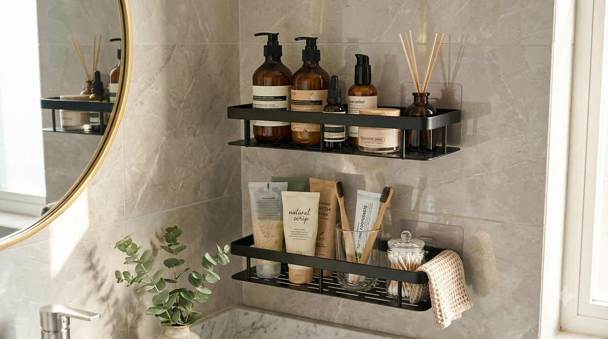 Wall-Mounted Self-Adhesive Storage Organizer (Pack of 2)